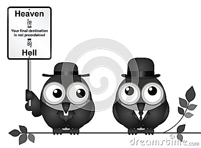 Heaven or Hell destination Vector Illustration