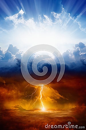 Heaven and hell Stock Photo