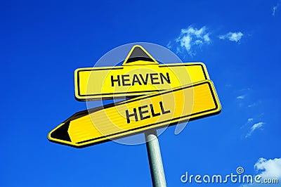 Heaven or hell Stock Photo