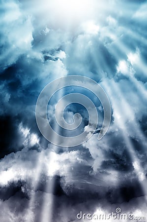 Heaven skies Stock Photo