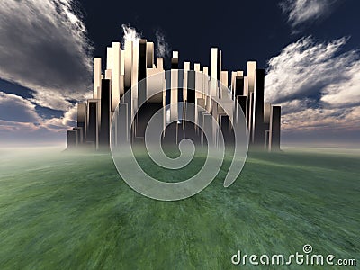 Heavenly City Stock Photo