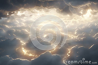 Heavenly Contours Cloud formations mirroring the Stock Photo