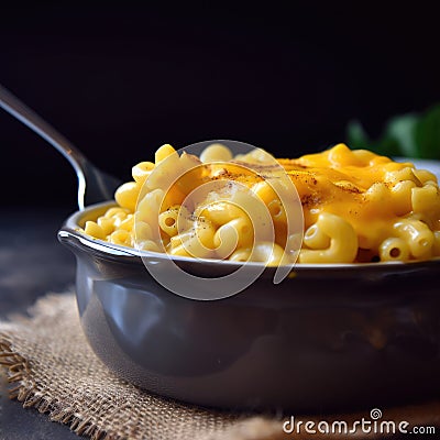 Heavenly Creamy Homemade Macaroni and Cheese Stock Photo