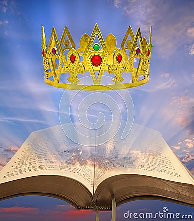 Heavenly kingdom bible crown Stock Photo