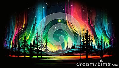 heavenly northern lights Stock Photo