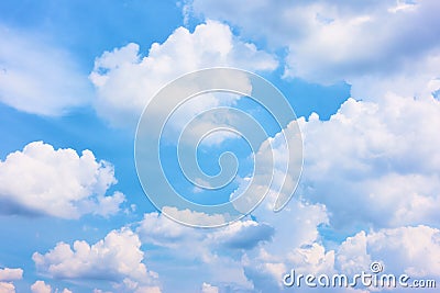 Heavens - Blue sky with white clouds Stock Photo