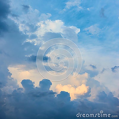 Heavens - Evening sky with cloud Stock Photo