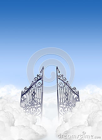 Heavens Gates In The Clouds Stock Photo