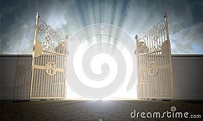 Heavens Gates Opening Stock Photo