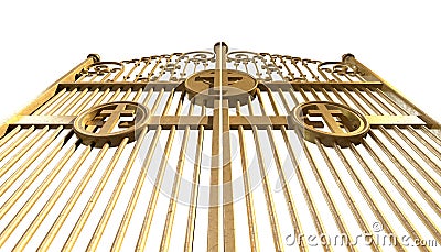 Heavens Golden Gates Isolated Stock Photo