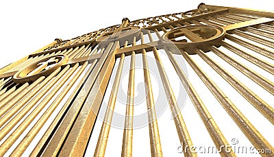 Heavens Golden Gates Isolated Stock Photo