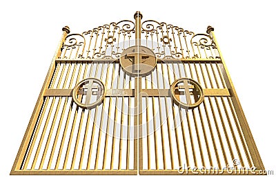 Heavens Golden Gates Isolated Stock Photo