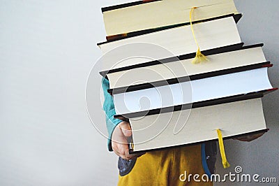 Heavy books Stock Photo