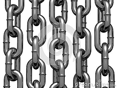 Heavy chain drooping parallel Stock Photo