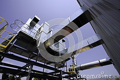 Heavy construction dust collector Stock Photo