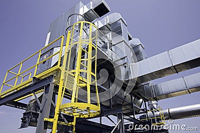 Heavy construction dust collector Stock Photo