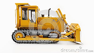 Heavy crawler bulldozer Stock Photo