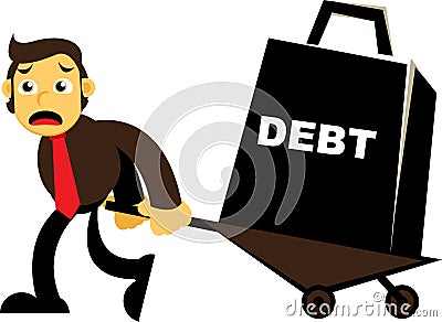 Heavy Debt Vector Illustration