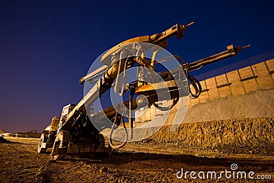 Heavy Drilling Machine Stock Photo