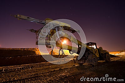 Heavy Drilling Machine Stock Photo