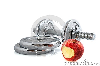 Heavy dumbbells Stock Photo