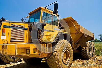 Heavy duty construction truck Stock Photo