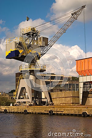 Heavy duty crane Stock Photo