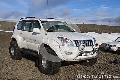 Heavy Duty Off-Road Vehicle in Iceland Editorial Stock Photo