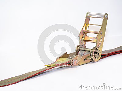 Heavy duty ratchet strap Stock Photo