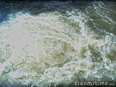 Heavy and fast flow of river water Stock Photo