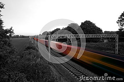 Heavy goods train abstract Stock Photo