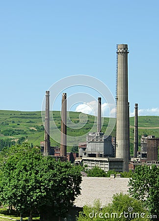 Heavy industry in Romania Stock Photo