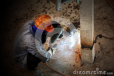 Heavy industry worker Stock Photo