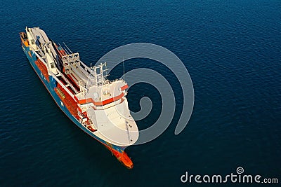 Heavy load carrier ship loaded with Electric Turbine Blades Editorial Stock Photo