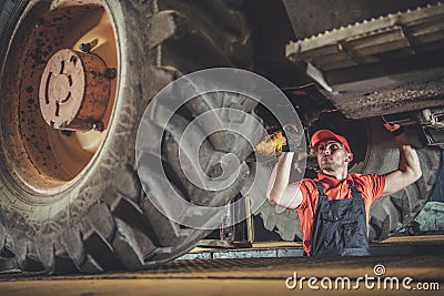 Heavy Machinery Mechanic Stock Photo