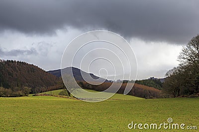 Heavy rain clouds Stock Photo