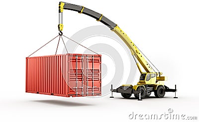 Heavy shipping container Stock Photo