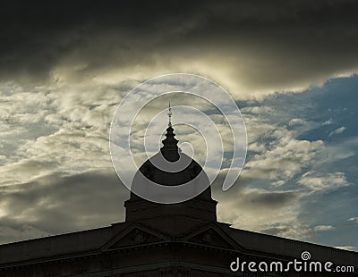 Heavy summer storm clouds Stock Photo