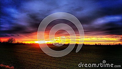 Heavy sunset Stock Photo
