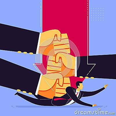 Heavy task and responsibility Vector Illustration