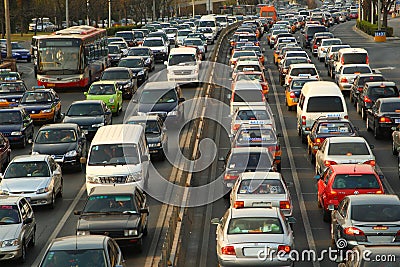 Heavy Traffic Stock Photo