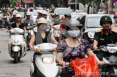 Heavy traffic in Saigon Editorial Stock Photo