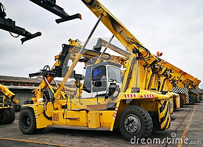 Heavy Transportation Equipment Container Handlers Stock Photo