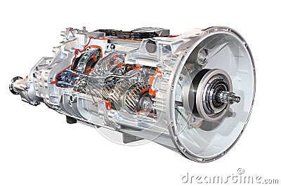 Heavy truck automatic transmission Stock Photo