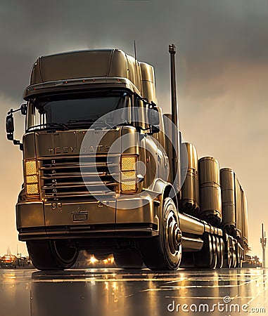 Heavy Vehicle Dealers Commercial Business. Generative AI. Stock Photo