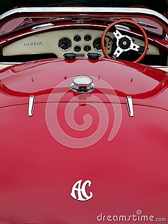 Hebden Bridge, West Yorkshire, August 5: Vintage AC Cobra Sports Editorial Stock Photo