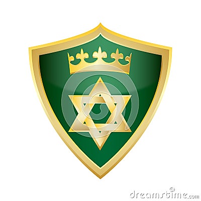 Hebrew Jewish Star of magen david shield vector Vector Illustration