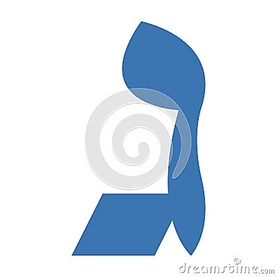 Hebrew Letter Gimel Vector Illustration