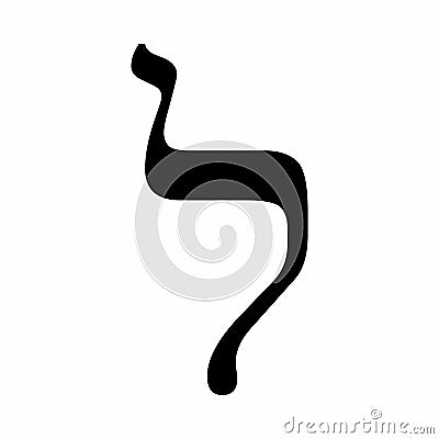 Hebrew letter Lamed Stock Photo