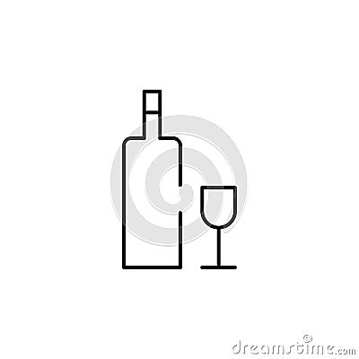 Hebrew wine icon. Element of judaism for mobile concept and web apps iicon. Thin line icon for website design and development, app Stock Photo